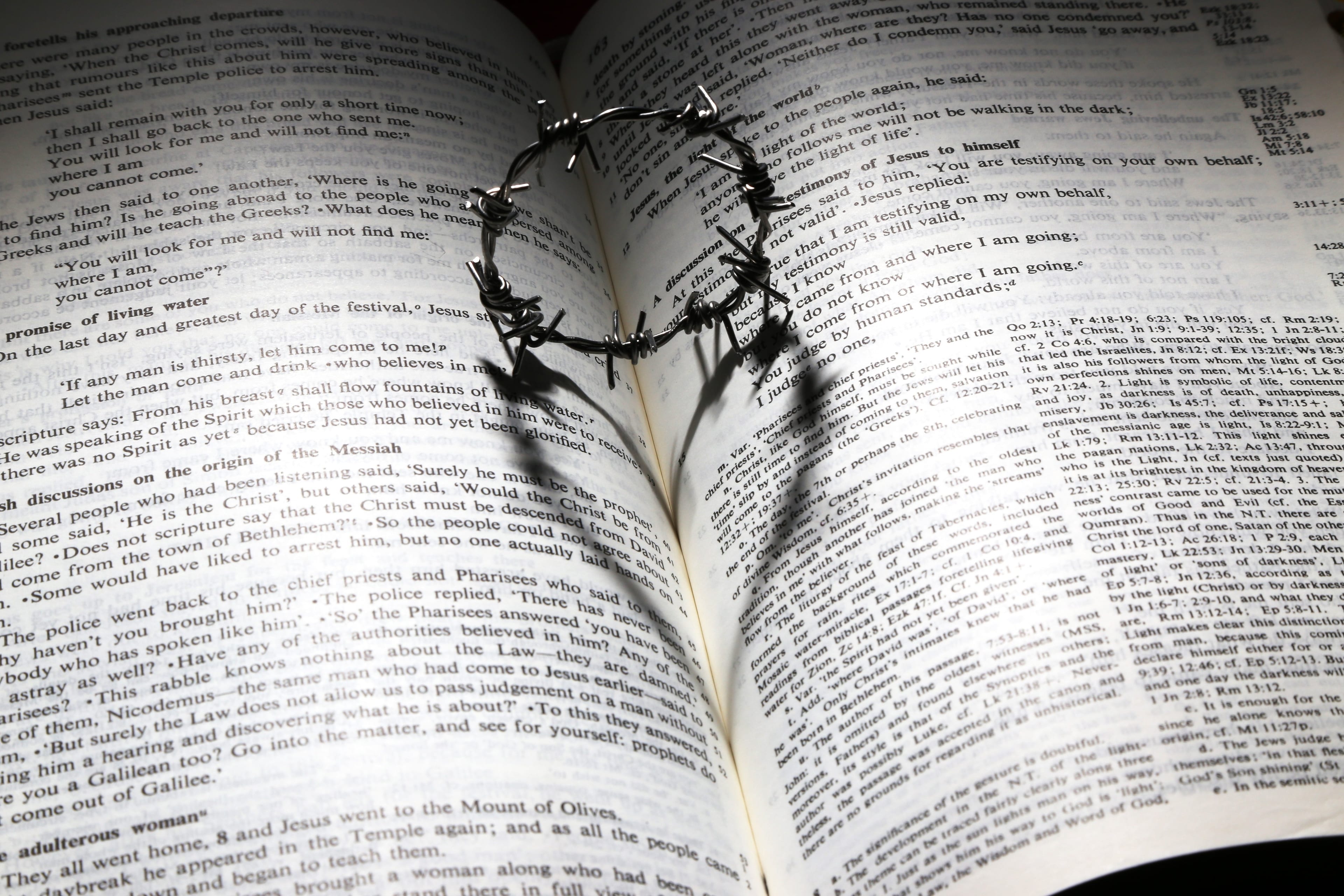 An open Bible with light streaming through — symbolising truth over religion