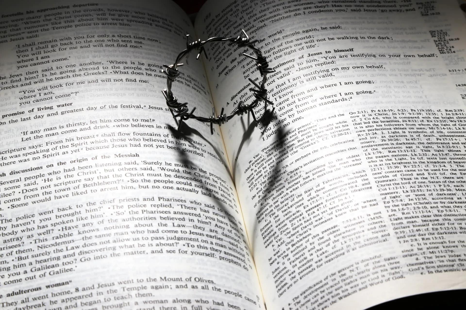 An open Bible with light streaming through — symbolising truth over religion